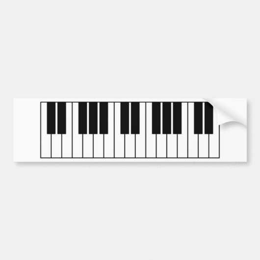 Piano Keys Bumpersticker (Voorkant)