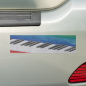 Piano Keys Bumpersticker (Op auto)