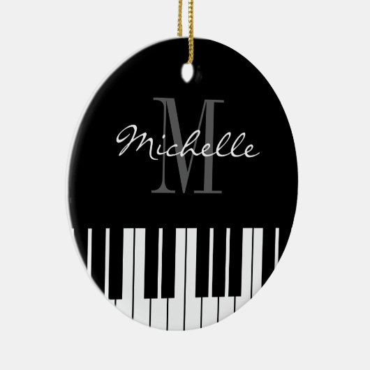 Piano keys Christmas tree ornament for pianist (Rechts)
