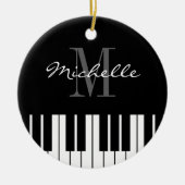 Piano keys Christmas tree ornament for pianist (Voorkant)