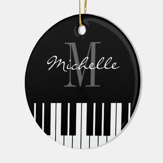 Piano keys Christmas tree ornament for pianist (Links)