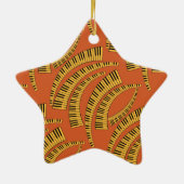 Piano Keys Curved Ceramic Ornament (Achterkant)