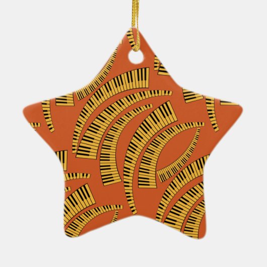 Piano Keys Curved Ceramic Ornament (Achterkant)