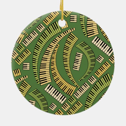 Piano Keys Curved Ceramic Ornament (Achterkant)