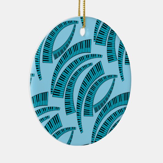Piano Keys Curved Ceramic Ornament (Rechts)