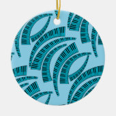 Piano Keys Curved Ceramic Ornament (Voorkant)