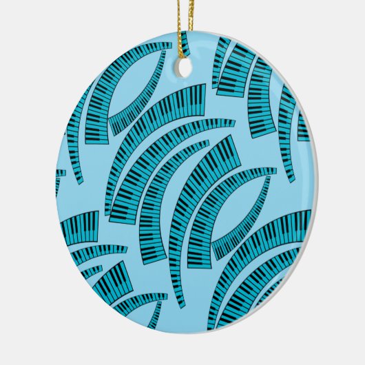 Piano Keys Curved Ceramic Ornament (Links)
