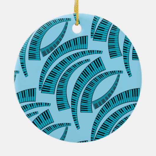 Piano Keys Curved Ceramic Ornament (Achterkant)