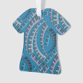 Piano Keys Curved Ceramic Ornament (voorkant)