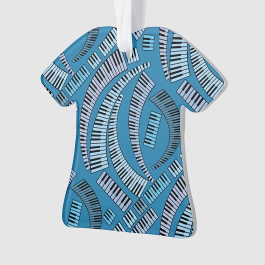 Piano Keys Curved Ceramic Ornament (voorkant)