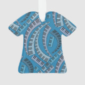 Piano Keys Curved Ceramic Ornament (achterkant)