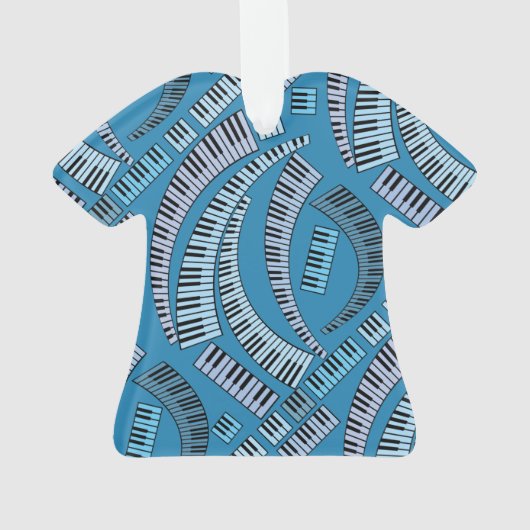 Piano Keys Curved Ceramic Ornament (achterkant)