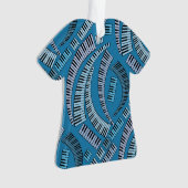 Piano Keys Curved Ceramic Ornament (voorkant)