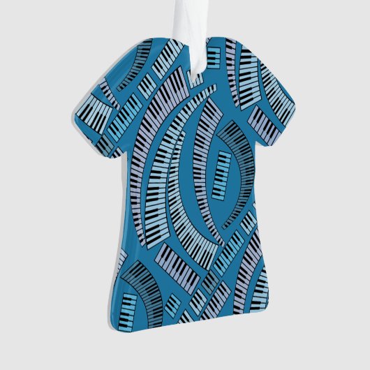 Piano Keys Curved Ceramic Ornament (voorkant)