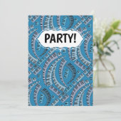 Piano Keys Curved Invitation Kaart (Staand voorkant)