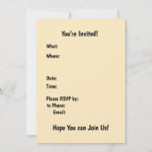 Piano Keys Curved Invitation Kaart (Achterkant)