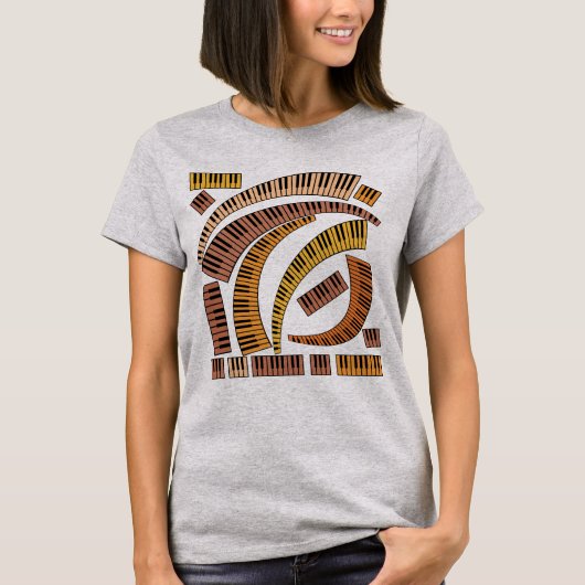 Piano Keys Curved T-Shirt (Voorkant)