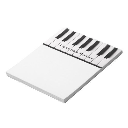 Piano Keys custom text notepad Notitieblok (Linkerzijde)