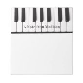 Piano Keys custom text notepad Notitieblok (Voorkant)