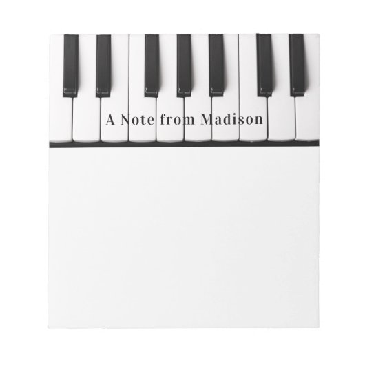 Piano Keys custom text notepad Notitieblok (Voorkant)
