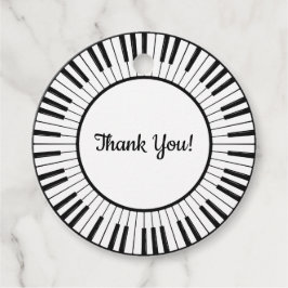 Piano Keys Design Favor Tag Bedankjes Labels