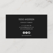 Piano Keys Eenvoudige Minimalistische Professionee Visitekaartje (Achterkant)