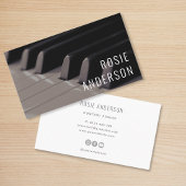 Piano Keys Eenvoudige Minimalistische Professionee Visitekaartje