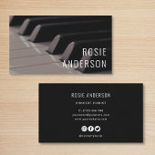 Piano Keys Eenvoudige Minimalistische Professionee Visitekaartje