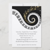 Piano Keys en Golden Musical Notes Vrijgezellenfee Kaart (Achterkant)