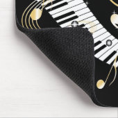 Piano Keys en Golden Muzieknoten Muismat (Hoek)