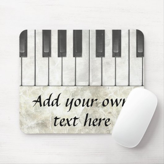 Piano Keys en Parchment Mousepad Muismat (Met muis)