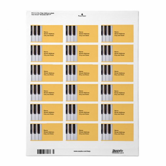 Piano Keys Etiket (Full Sheet)