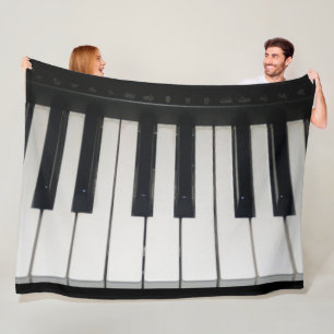 PIANO KEYS FLEECE DEKEN