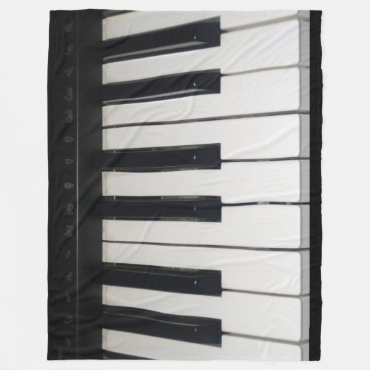 PIANO KEYS FLEECE DEKEN (Voorkant)