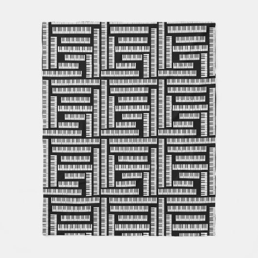 Piano Keys Fleece Deken (Voorkant)