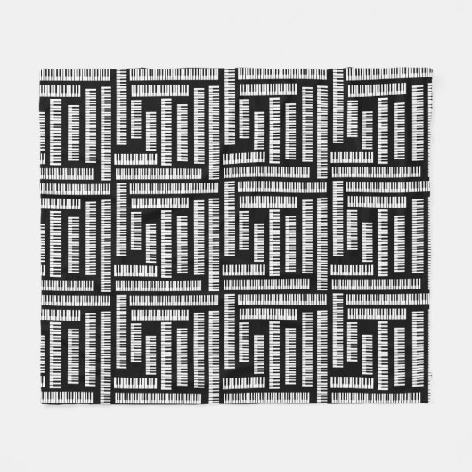 Piano Keys Fleece Deken (Voorkant (Horizontaal))