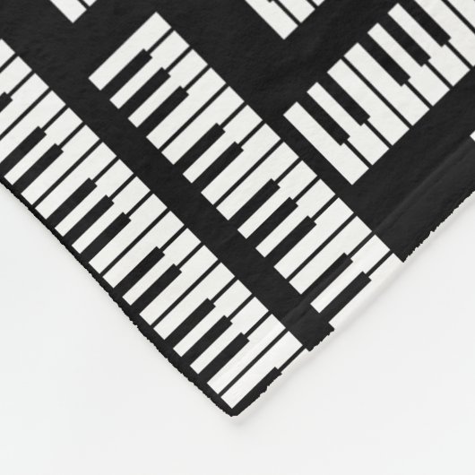 Piano Keys Fleece Deken (Hoek)