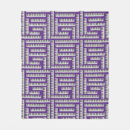 Piano Keys Fleece Deken (Voorkant)