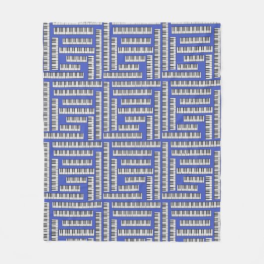 Piano Keys Fleece Deken (Voorkant)