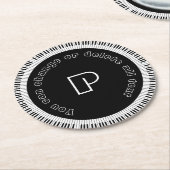 Piano Keys Funny Black en White Ronde Kartonnen Onderzetter (Gebogen)