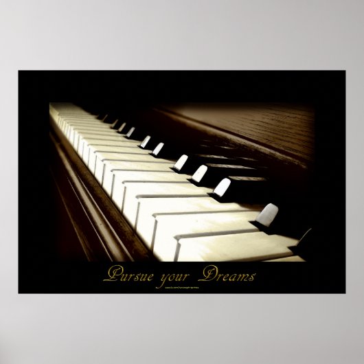 PIANO KEYS "Ga je dromen na" Art Poster (Voorkant)