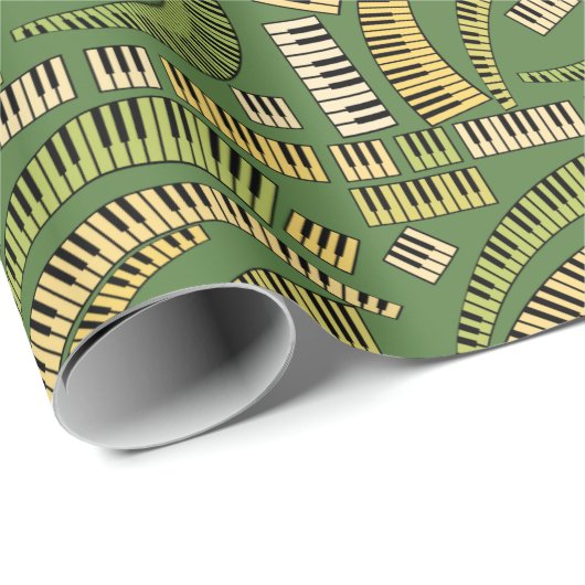 Piano Keys gebogen Cadeaupapier (Rol Hoek)