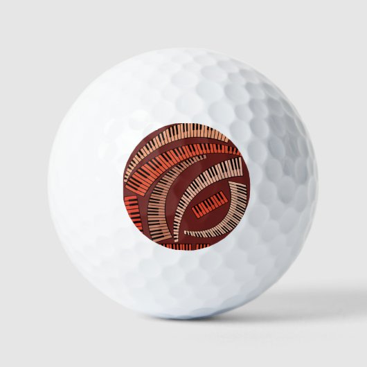 Piano Keys gebogen Golfballen (Voorkant)
