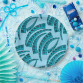 Piano Keys gebogen Papieren Bordje (Feest)