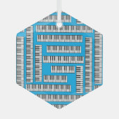Piano Keys Glas Ornament (Voorkant)