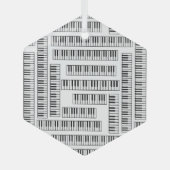 Piano Keys Glas Ornament (Voorkant)