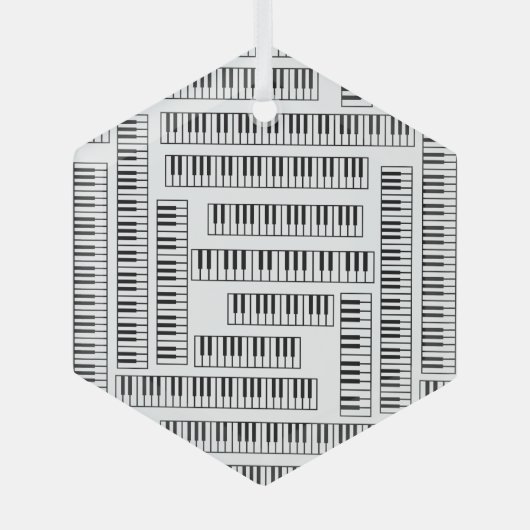 Piano Keys Glas Ornament (Voorkant)