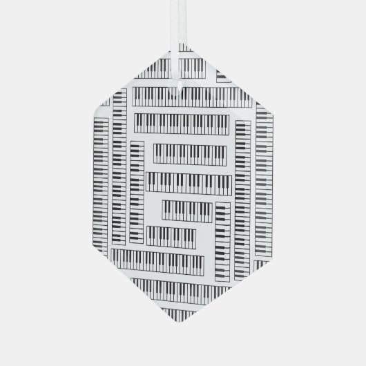 Piano Keys Glas Ornament (Voorkant links)