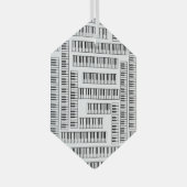 Piano Keys Glas Ornament (Voorkant Rechts)