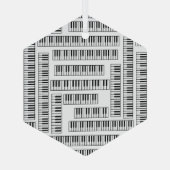 Piano Keys Glas Ornament (Achterkant)
